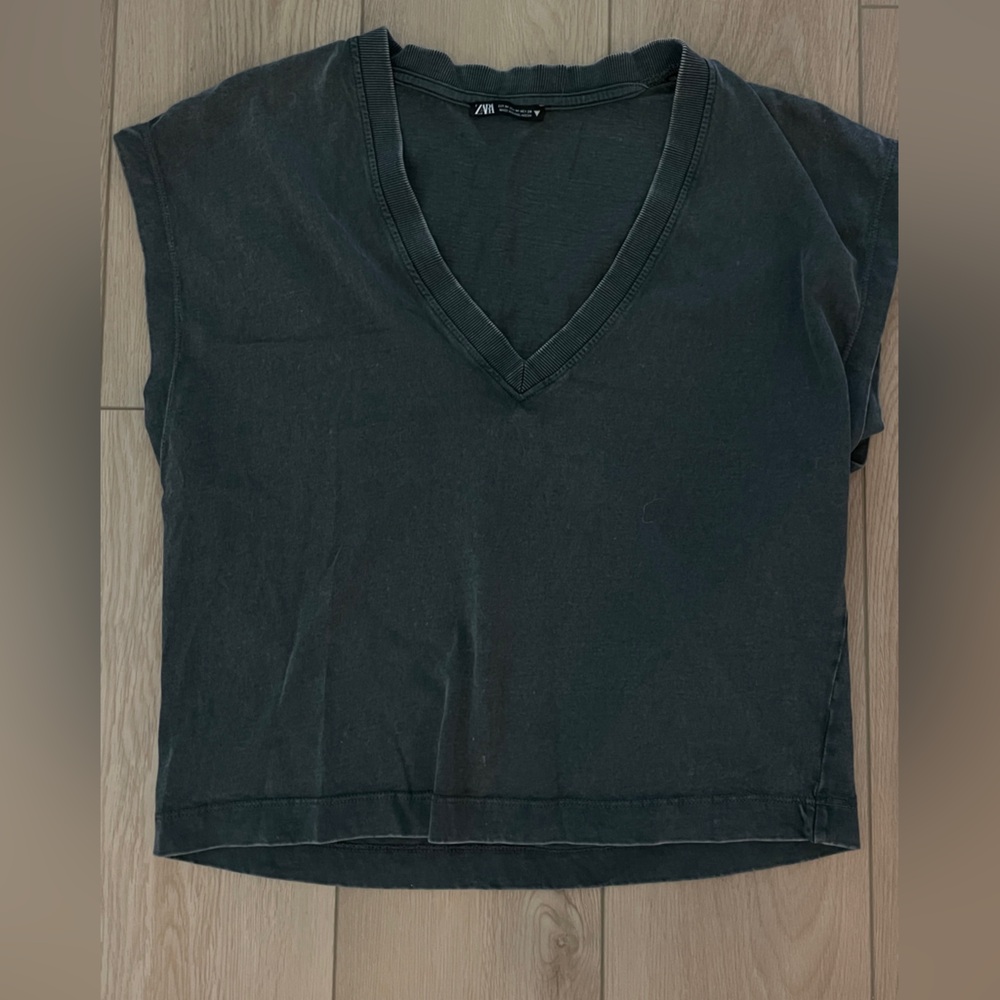 Zara Charcoal Top